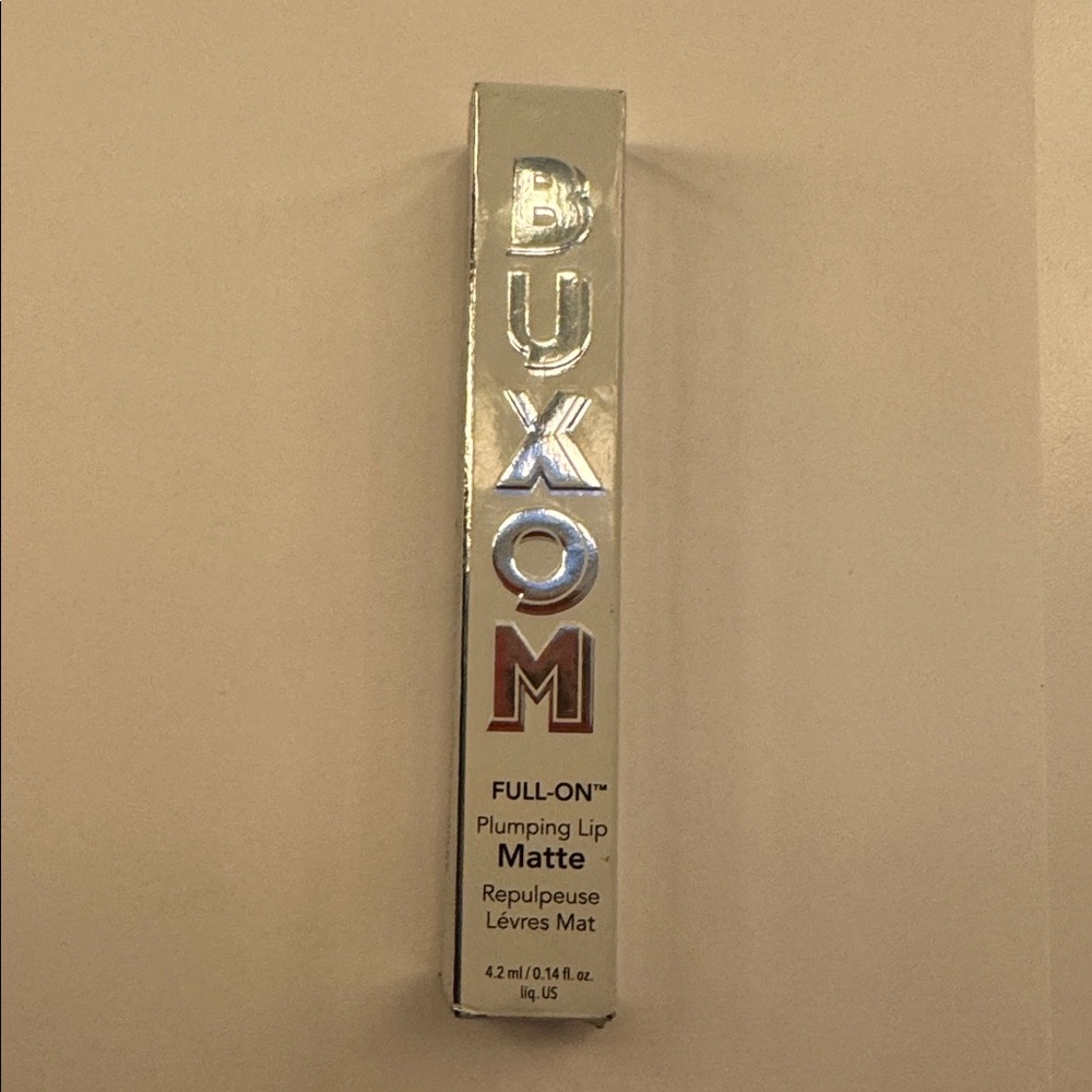 Buxom Plumping Lip Matte in Silver Packaging